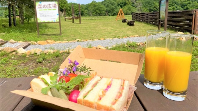 【森の広場でピクニック♪】ホテル特製サンドイッチを召し上げれ！ご夕食はフレンチのフルコース